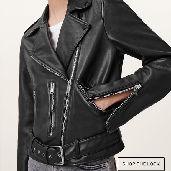 All Saints Balfern Leather Jacket - Picture 7 of 8